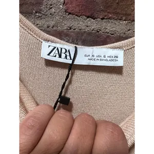 Zara NWT Sleeveless Knit Pleated Panel Maxi Dress Beige Small thumbnail 9