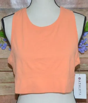 NWT Athleta Momentum 2.0 Seamless Tank Cropped XL Peach Wicking UV Protection thumbnail 1