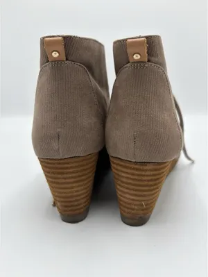 Dr. Scholl’s Taupe Lace-Up Wedge Ankle Booties 8.5 thumbnail 2
