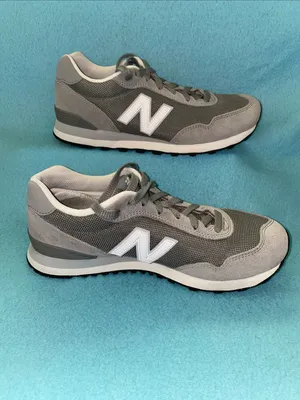 NEW BALANCE 515 suede sneakers gray white logo lace up low top NEW size 9.5 thumbnail 2