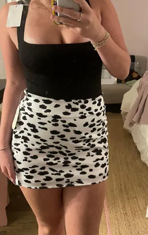 Altar’d State Cow Print Skirt thumbnail 1