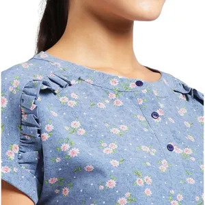 Zink London floral ruffle trim blouse thumbnail 4