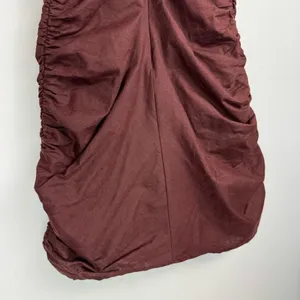 NWT Zara Brown Ruched Ruffle Mini Dress Sz XS thumbnail 13