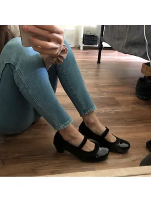 Naot Women's Trendy Patent Leather Shoes 40 US 9 Strappy Black Heels Mary Jane thumbnail 2