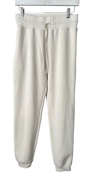 BuffBunny Cream Drawstring Luxe Joggers Size Small thumbnail 1
