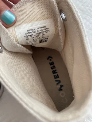 Women’s white converse platform high tops thumbnail 5