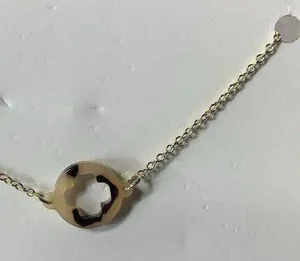 Salt and Pepper 14K Gold Dipped Leopard Print Necklace thumbnail 2