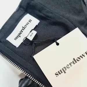 Superdown Lily Ruched Mini Dress in Black XS thumbnail 11