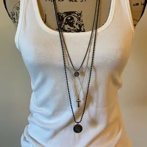 Layered Necklace Black thumbnail 1