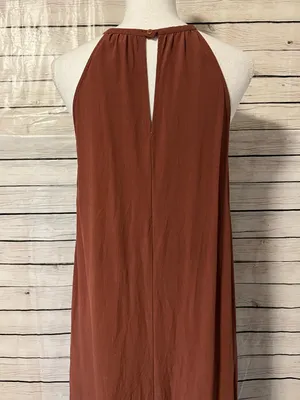 Eileen Fisher Halter Maxi Dress in Rust Brown thumbnail 5