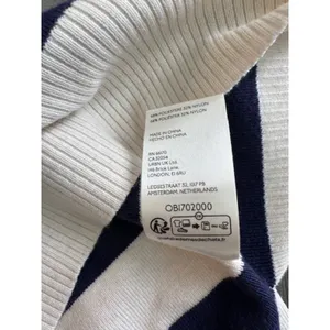 Free People Coastal Stripe Pullover Champagne Navy Combo Large thumbnail 7