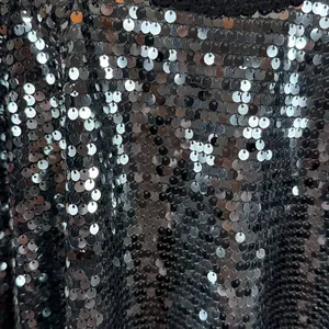 Free People Black Sequin Open Back Flowy Blouse Size‎ Medium thumbnail 3