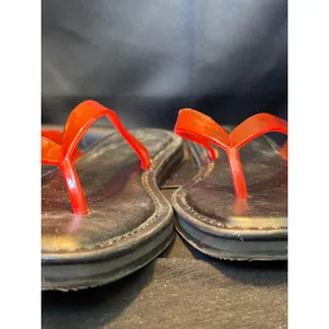 Universal Thread Womens Black‎ Red Jelly Strap Thong Flip Flop Sandals Size 8 thumbnail 3
