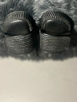 Aerie Straw Sandal Black Braided Strap Slide Sandals Size 7 thumbnail 4