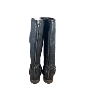 Frye Women’s Black Leather Phillip Harness Tall Riding Boots Back Zip Size 6 thumbnail 10