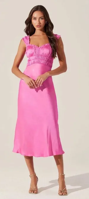 ASTR The Label Pink Midi Dress thumbnail 1