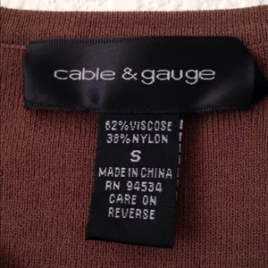 FINAL MARKDOWN Ladies' cable & gauge Brown Top (S) thumbnail 3