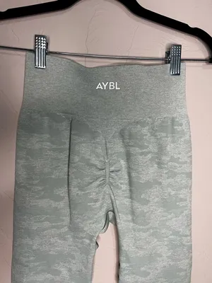 Aybl‎ Camo Sage Green Seamless High Rise Scrunch Booty Leggings thumbnail 8