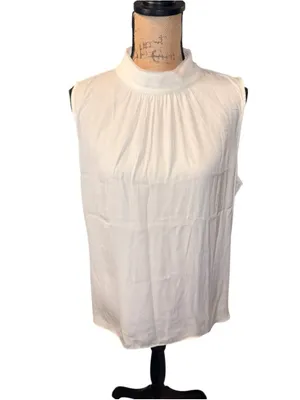 Worthington White Sleeveless Blouse Size XL thumbnail 2
