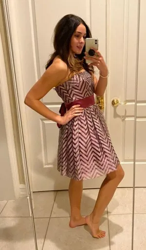Purple Stripped Homecoming Dress thumbnail 5