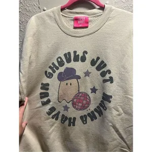 Super Mrkt. Ghouls Just Wanna Have Fun Halloween Crewneck Woman’s Size M/L thumbnail 3