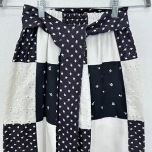 Vintage 70s Patchwork Midi Skirt‎ Checkered Cottagecore Retro Mod Housewife thumbnail 2