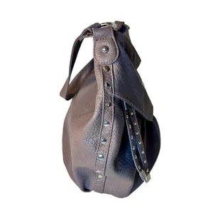 Nine West Large Gray Faux Pebble Leather Shoulder Bag thumbnail 5