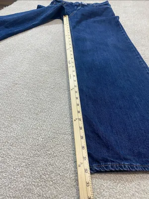 Mango Deep Indigo Wide-Leg Jeans Size 4 100% Cotton thumbnail 13