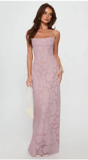 celena maxi dress light pink burnout princess polly thumbnail 1