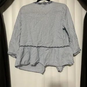Westport blue/navy blue striped cardigan style top thumbnail 7