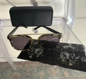 Krewe Tortoise Shell Sunglasses with Black Accents thumbnail 1