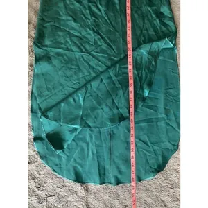 Vtg California Dynasty Emerald Green Satin Maxi Slip Dress Size S Chinese Knot thumbnail 14