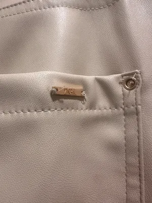 Zara Faux Leather Pants Cream thumbnail 9