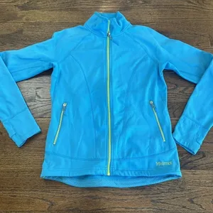 Marmot Blue Full Zip Jacket Windbreaker Fleece Lined Womens Small thumbnail 2