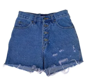 Vintage Honors Distressed Blue Denim Shorts thumbnail 1