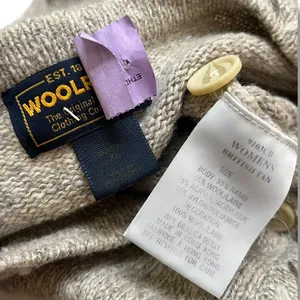 Woolrich buttoned British tan sweater cardigan size XL thumbnail 5