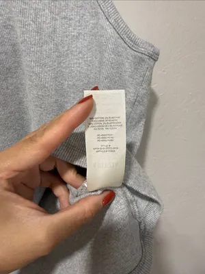 NWT Aritzia Sunday Best Light Gray Ribbed Scoop Neck Tank thumbnail 9