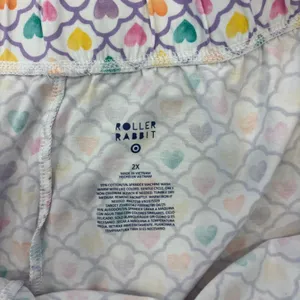 Roller Rabbit x Target Women's Geo Hearts Pajama Shorts Size 2X Scallop Hem thumbnail 3