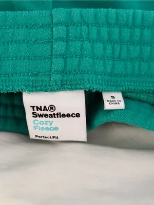 Aritzia Tna Sweatfleece Cozy Fleece Perfect Fleece Shorts in Green thumbnail 4