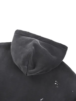 Vintage Washed Frayed Fleece Hoodie thumbnail 4