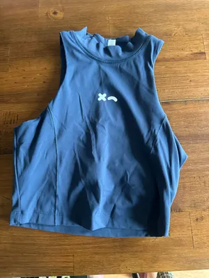 Jaunty workout crop high neck Blue Size M thumbnail 2