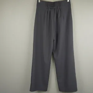 Halara Womens XS‎ Gray Pleated Wide Leg Crop Pants Elastic Waist Casual Trousers thumbnail 2