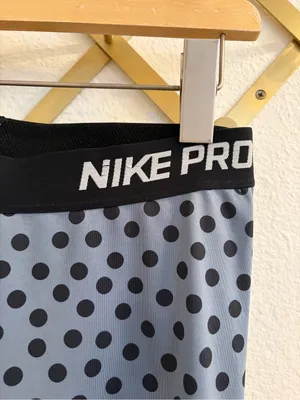 Nike Pro Gray and Black Polka Dot Bike Shorts Large thumbnail 7