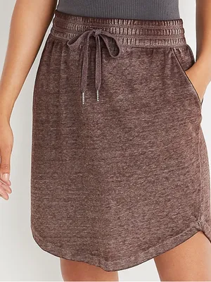 Maurices Brown Drawcord Waist Skirt thumbnail 1