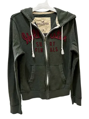Y2k Hollister California Surf Finals full-zip fleece hoodie sweatshirt size M thumbnail 2
