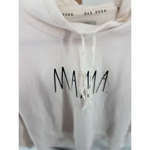 Rae Dunn Mama Funnel Neck Pullover Sweatshirt Size Small Cream thumbnail 6