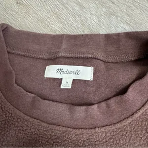 Madewell Cozy Brown Fleece Pullover Sweater thumbnail 3