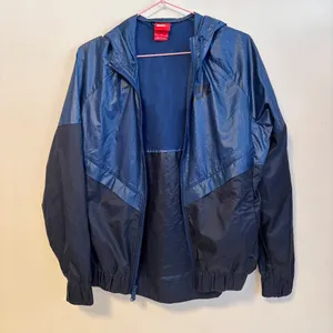 Nike Sportswear Windrunner Full Zip Windbreaker Rain Coat Jacket Blue Womens M thumbnail 2