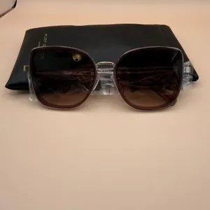 Kurt Geiger‎ London Crystal Burgundy Square Butterfly Sunglasses NEW KGL9037/S thumbnail 2