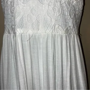 Versona White Tiered Maxi Dress with Crisscross Straps thumbnail 2